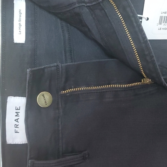 FRAME Washed Black Wash Le High Straight in Mardel Dip Size 30 NWT - Picture 6 of 8